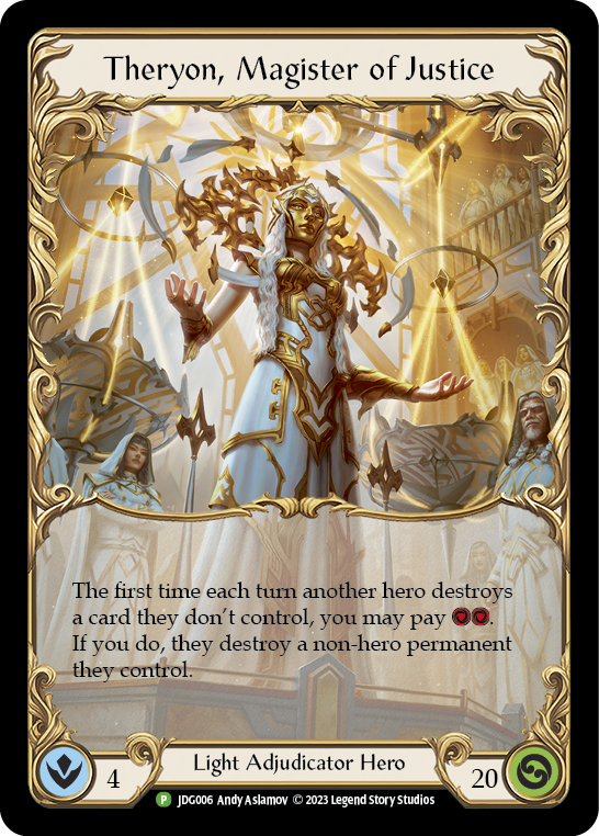 Theryon, Magister of Justice [JDG005] (Promo)  Cold Foil