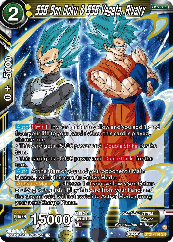 SSB Son Goku & SSB Vegeta, Rivalry (BT21-110) [ZENKAI Series: Set 04]