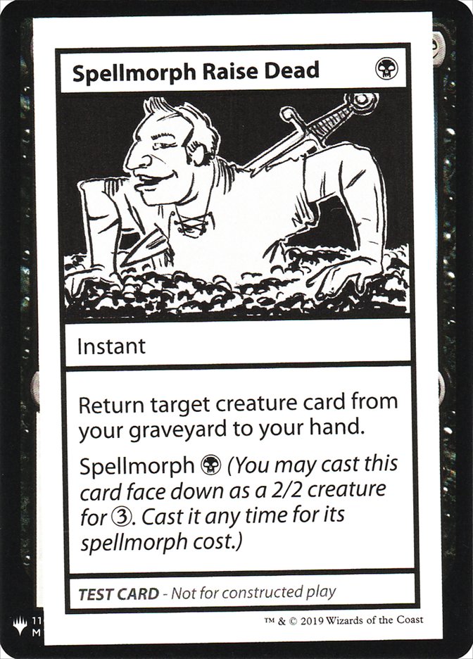 Spellmorph Raise Dead [Mystery Booster Playtest Cards] (CMB1 46)
