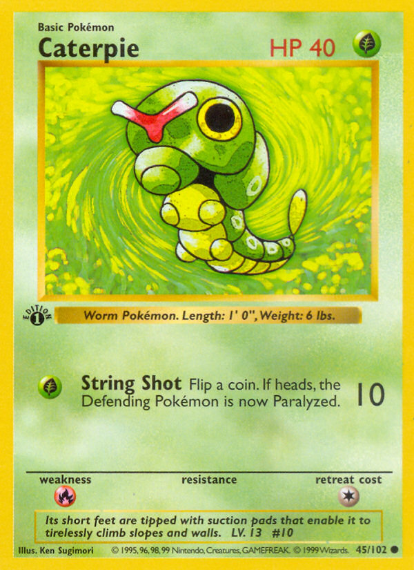 Caterpie (45/102) [Base Set 1st Edition]