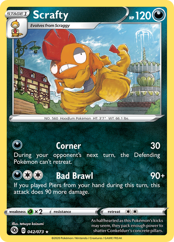 Scrafty (42/073) [Sword & Shield: Champion's Path]