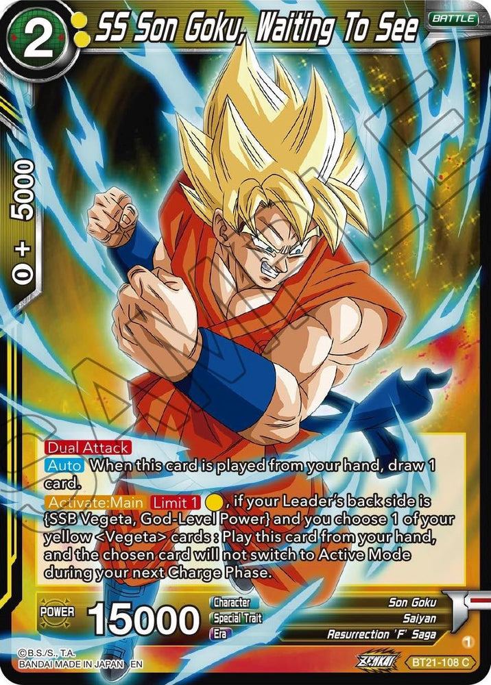 SS Son Goku, Waiting To See (BT21-108) [ZENKAI Series: Set 04]