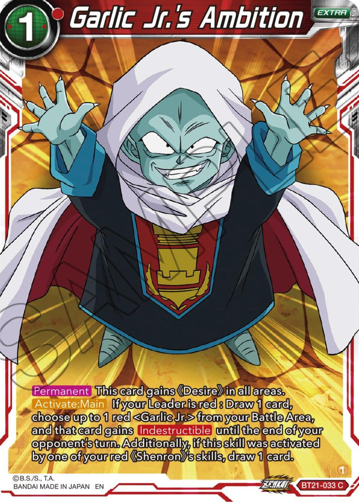 Garlic Jr.'s Ambition (BT21-033) [ZENKAI Series: Set 04]
