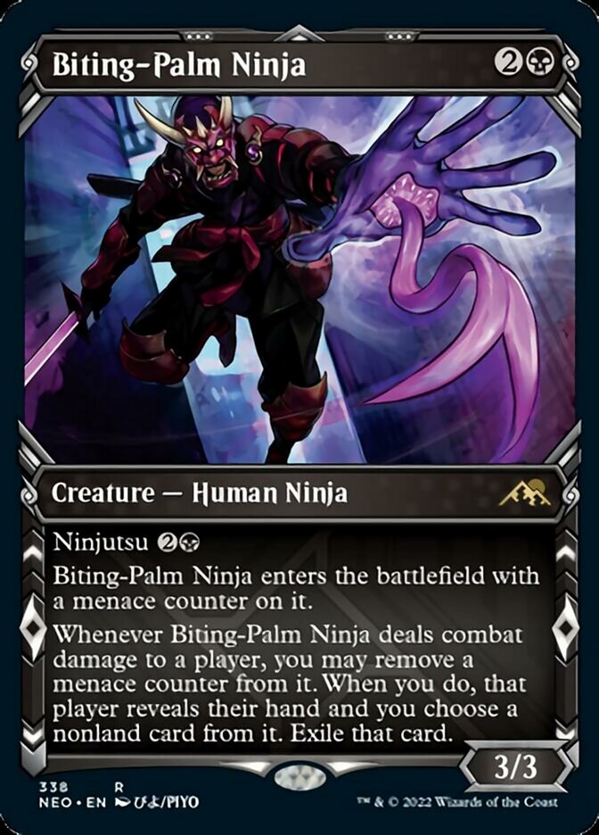Biting-Palm Ninja (Showcase Ninja) [Kamigawa: Neon Dynasty] (NEO 338)