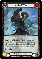 Hundred Winds (Blue) [EVR043] 1st Edition Extended Art Rainbow Foil