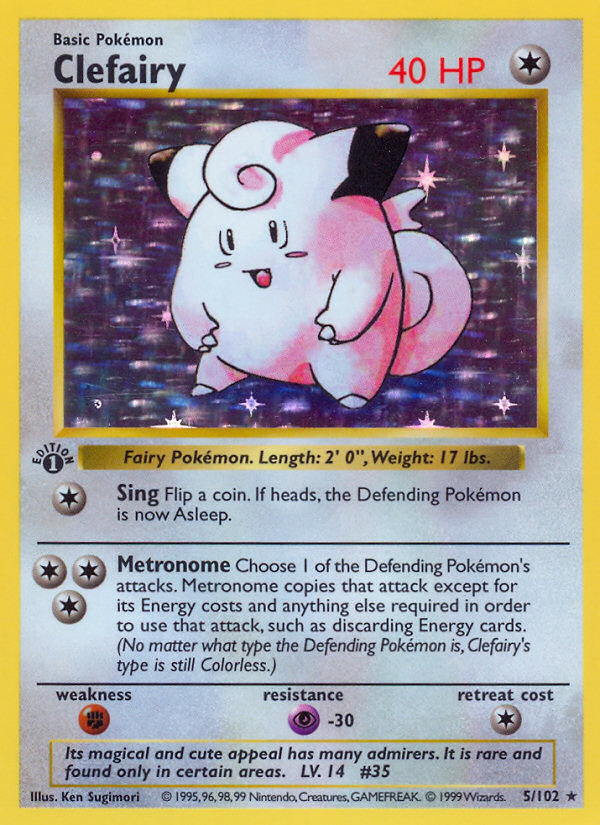 Clefairy (5/102) [Base Set 1st Edition]