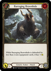 Barraging Brawnhide (Yellow) [WTR177] Unlimited Rainbow Foil