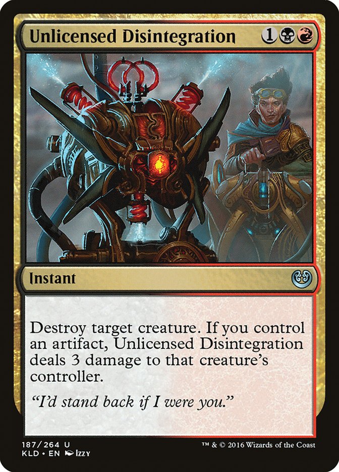 Unlicensed Disintegration [Kaladesh] (KLD 187)