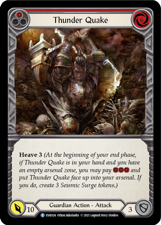 Thunder Quake (Red) [EVR024] 1st Edition Rainbow Foil