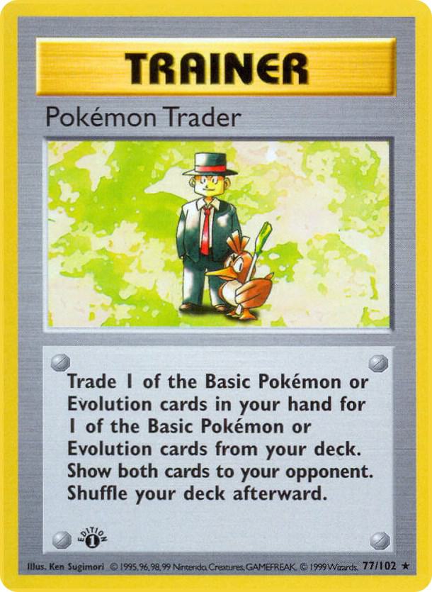 Pokemon Trader (77/102) [Base Set 1st Edition]