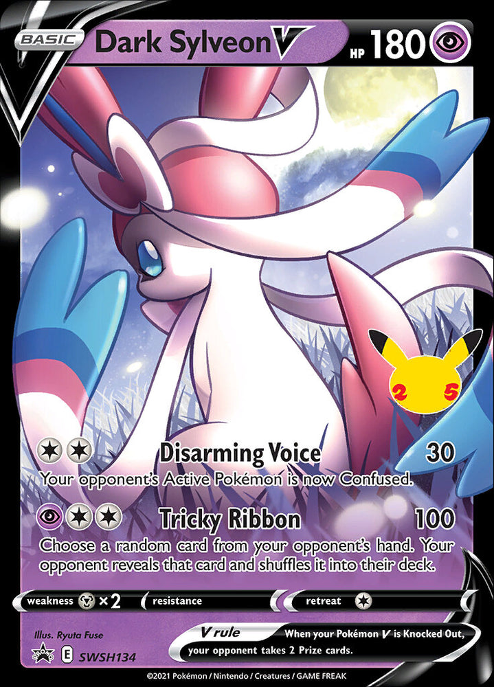 Dark Sylveon V (SWSH134) (Celebrations) [Jumbo Cards]