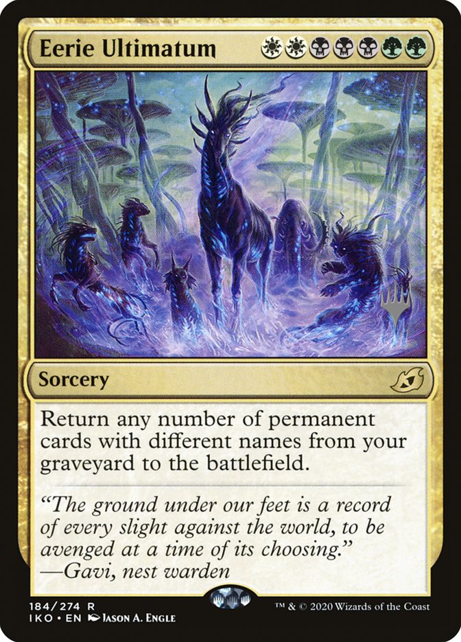 Eerie Ultimatum (Promo Pack) [Ikoria: Lair of Behemoths Promos] (PIKO 184P)