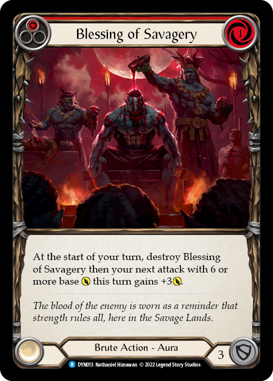 Blessing of Savagery [DYN013] (Dynasty)  Rainbow Foil