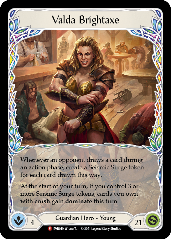 Valda Brightaxe [EVR019] 1st Edition Rainbow Foil