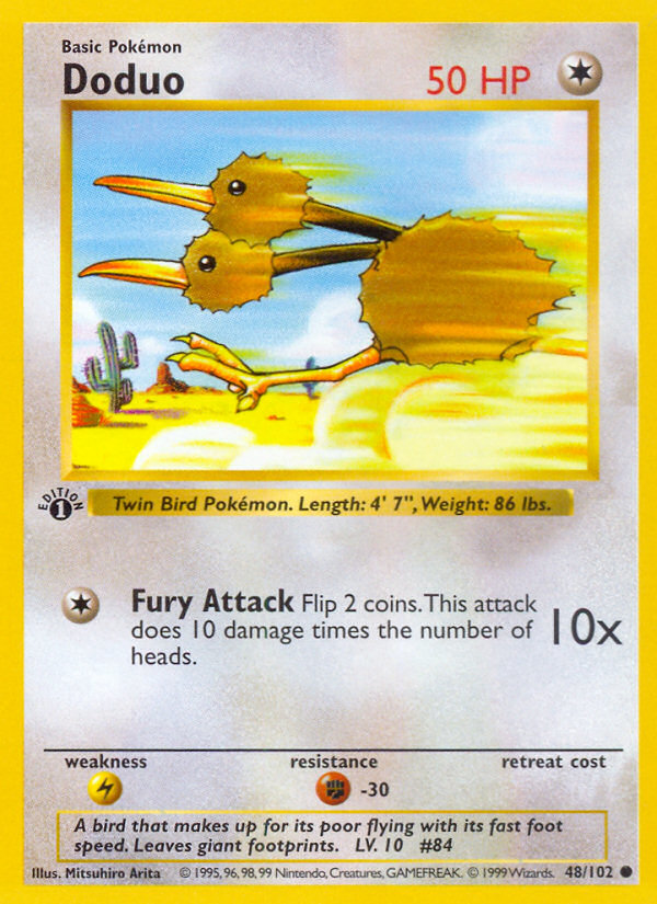 Doduo (48/102) [Base Set 1st Edition]