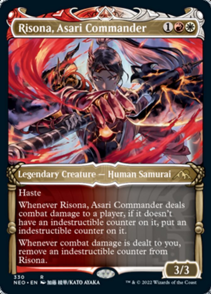 Risona, Asari Commander (Showcase Samurai) [Kamigawa: Neon Dynasty] (NEO 330)