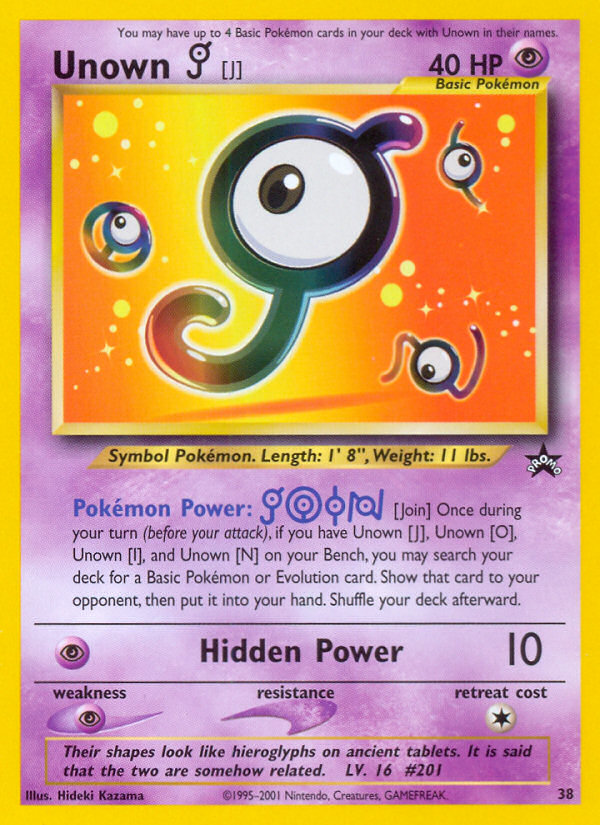 Unown [J] (38) [Wizards: Black Star Promos]
