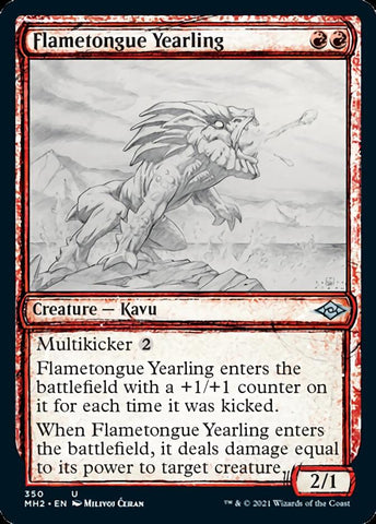 Flametongue Yearling (Sketch) [Modern Horizons 2] (MH2 350)