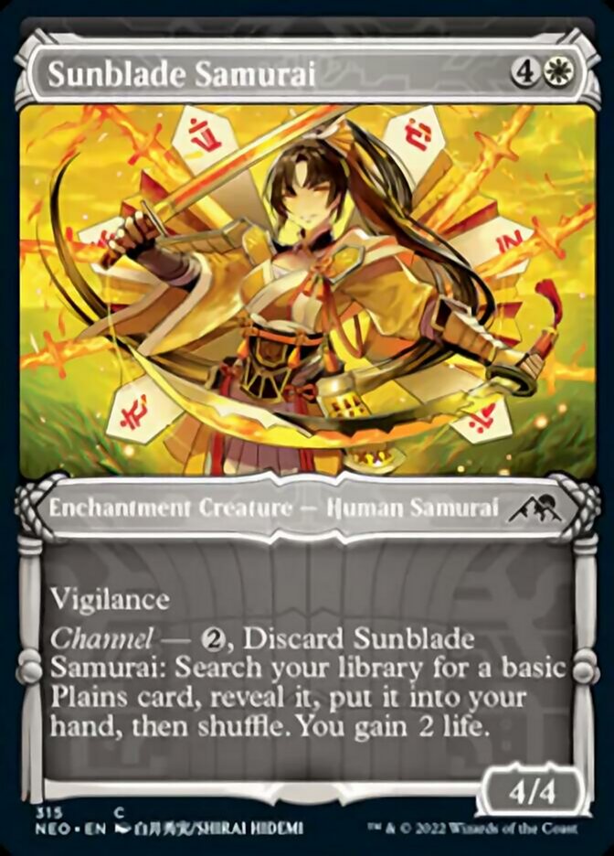 Sunblade Samurai (Showcase Samurai) [Kamigawa: Neon Dynasty] (NEO 315)