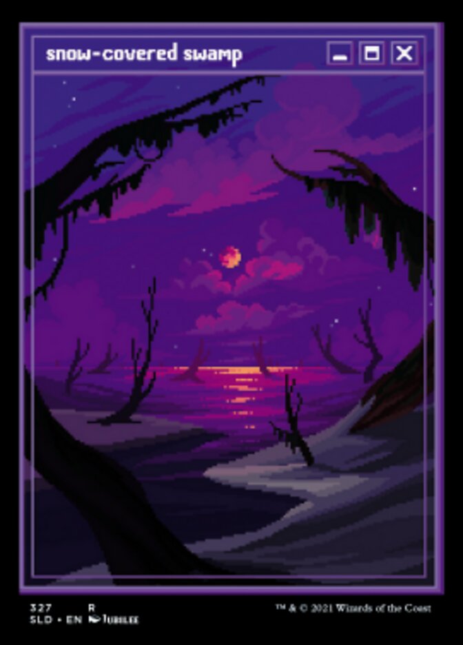 Snow-Covered Swamp (Foil Etched) [Secret Lair Drop Series] (SLD 327)