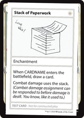 Stack of Paperwork (2021 Edition) [Mystery Booster Playtest Cards] (CMB1 13)
