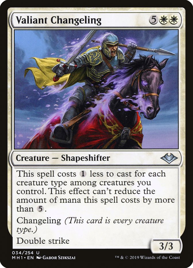 Valiant Changeling [Modern Horizons] (MH1 34)