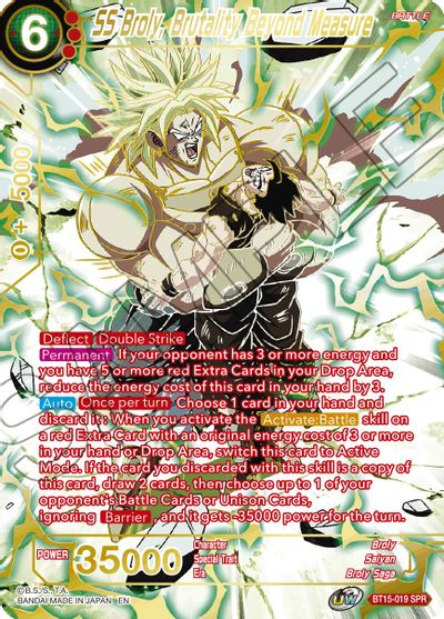 SS Broly, Brutality Beyond Measure (SPR) [BT15-019]
