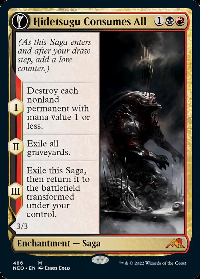 Hidetsugu Consumes All // Vessel of the All-Consuming (Extended) [Kamigawa: Neon Dynasty] (NEO 486)