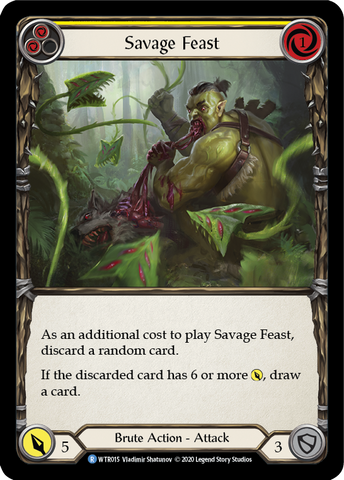 Savage Feast (Yellow) [WTR015] Unlimited Rainbow Foil