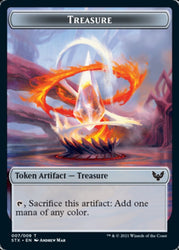 Spirit // Treasure Token [Strixhaven: School of Mages Tokens] (TSTX 6 // 7)