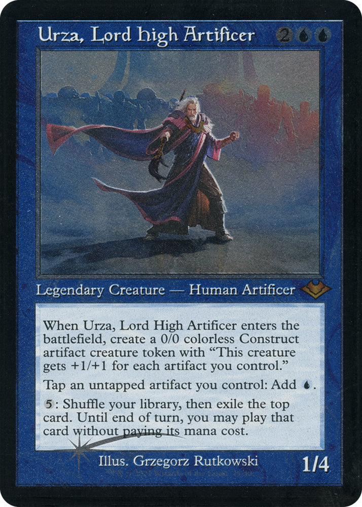 Urza, Lord High Artificer (Retro Etched Foil) [Modern Horizons 2] (MH2 11)