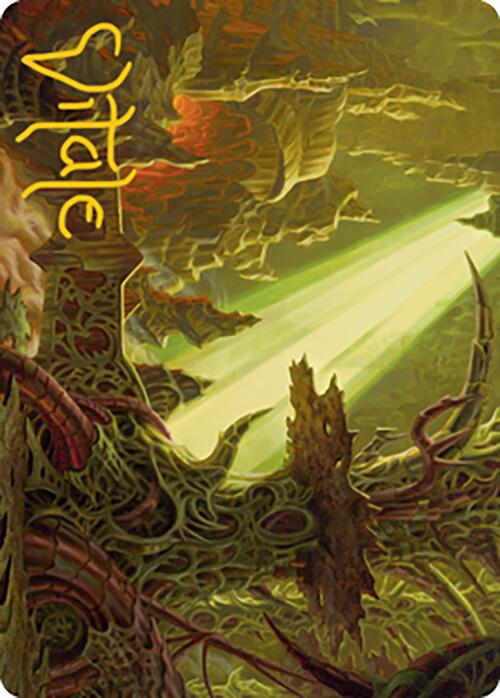 Darkmoss Bridge Art Card (Gold-Stamped Signature) [Modern Horizons 2 Art Series] (AMH2 72)