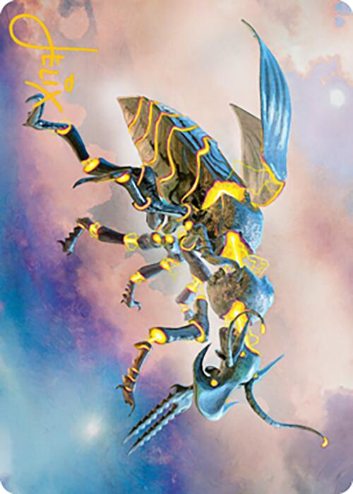 Zabaz, the Glimmerwasp Art Card (Gold-Stamped Signature) [Modern Horizons 2 Art Series] (AMH2 65)
