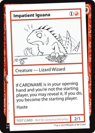 Impatient Iguana (2021 Edition) [Mystery Booster Playtest Cards] (CMB1 55)