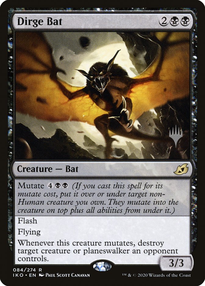 Dirge Bat (Promo Pack) [Ikoria: Lair of Behemoths Promos] (PIKO 84P)