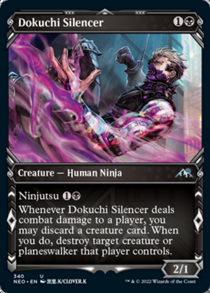 Dokuchi Silencer (Showcase Ninja) [Kamigawa: Neon Dynasty] (NEO 340)