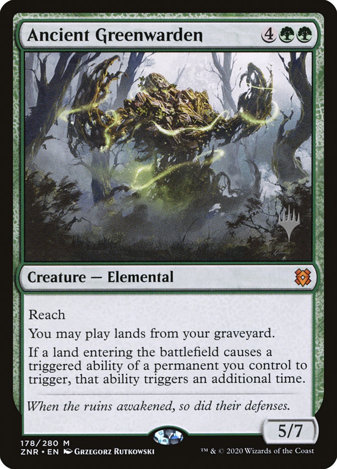 Ancient Greenwarden (Promo Pack) [Zendikar Rising Promos] (PZNR 178P)