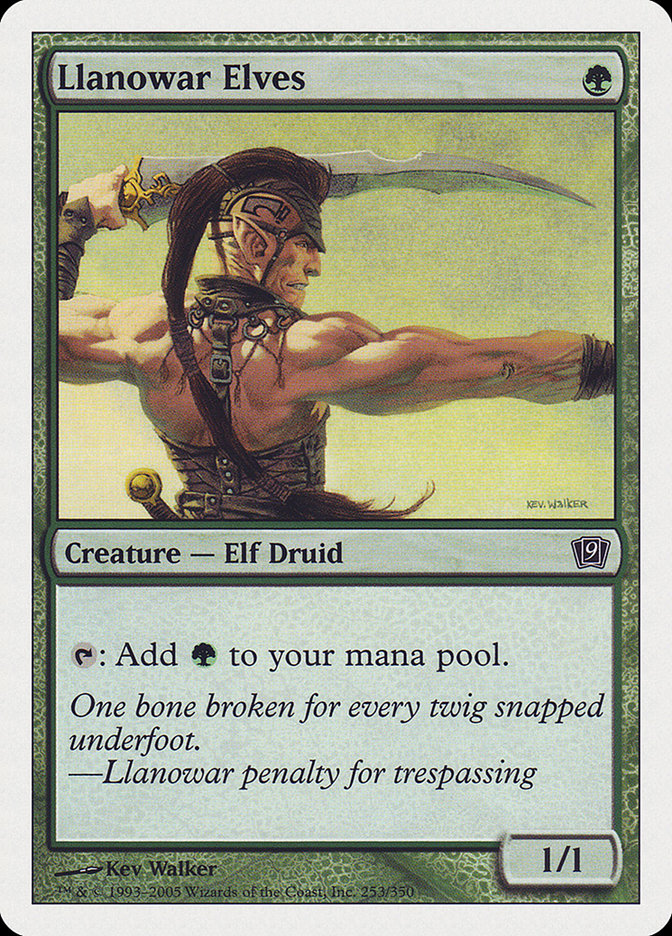 Llanowar Elves ( 9th Edition) [Oversize Cards]