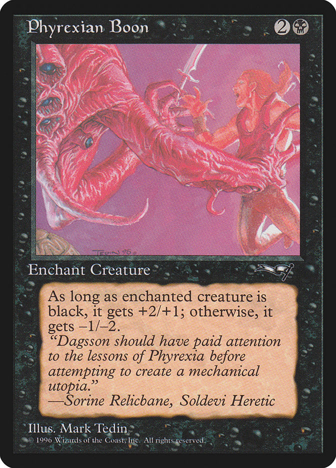 Phyrexian Boon (Person on the Right) [Alliances] (ALL 58B)