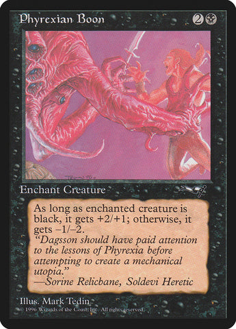 Phyrexian Boon (Person on the Right) [Alliances] (ALL 58B)