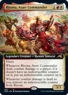 Risona, Asari Commander (Extended) [Kamigawa: Neon Dynasty] (NEO 492)
