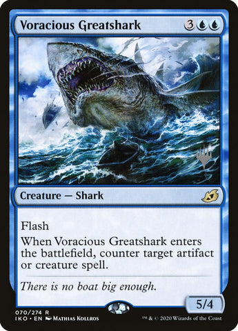 Voracious Greatshark (Promo Pack) [Ikoria: Lair of Behemoths Promos] (PIKO 70P)
