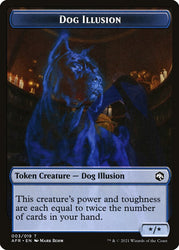 Zombie // Dog Illusion Double-sided Token [Dungeons & Dragons: Adventures in the Forgotten Realms Tokens] (TAFR 9)