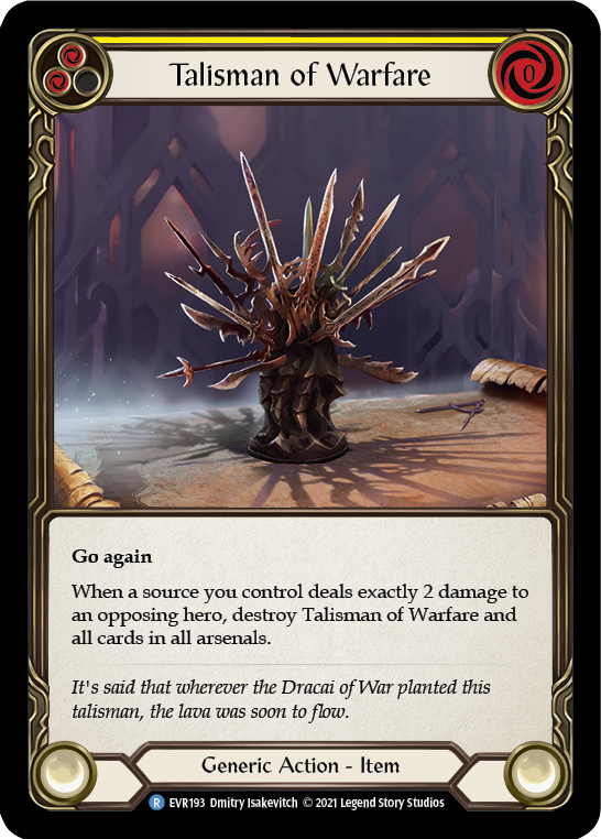 Talisman of Warfare [EVR193] 1st Edition Cold Foil