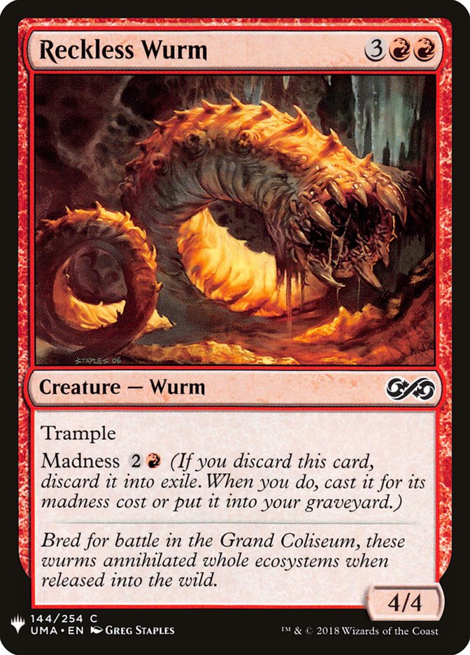 Reckless Wurm [Mystery Booster] (MB1 1036)