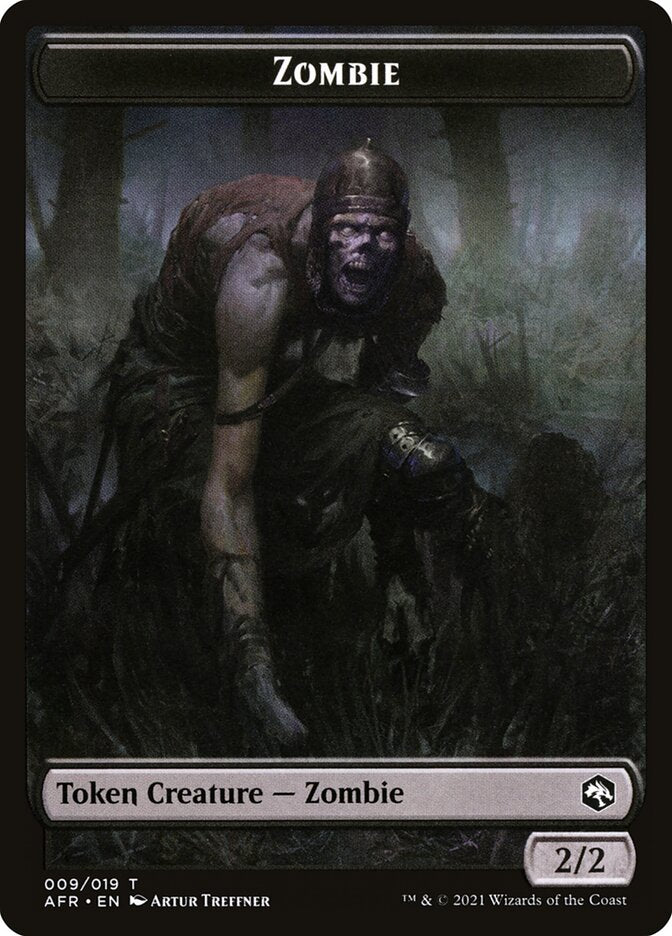 Zombie // Dog Illusion Double-sided Token [Dungeons & Dragons: Adventures in the Forgotten Realms Tokens] (TAFR 9)
