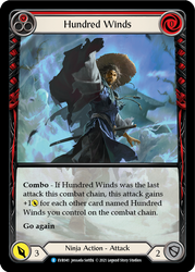Hundred Winds (Red) [EVR041] 1st Edition Extended Art Rainbow Foil