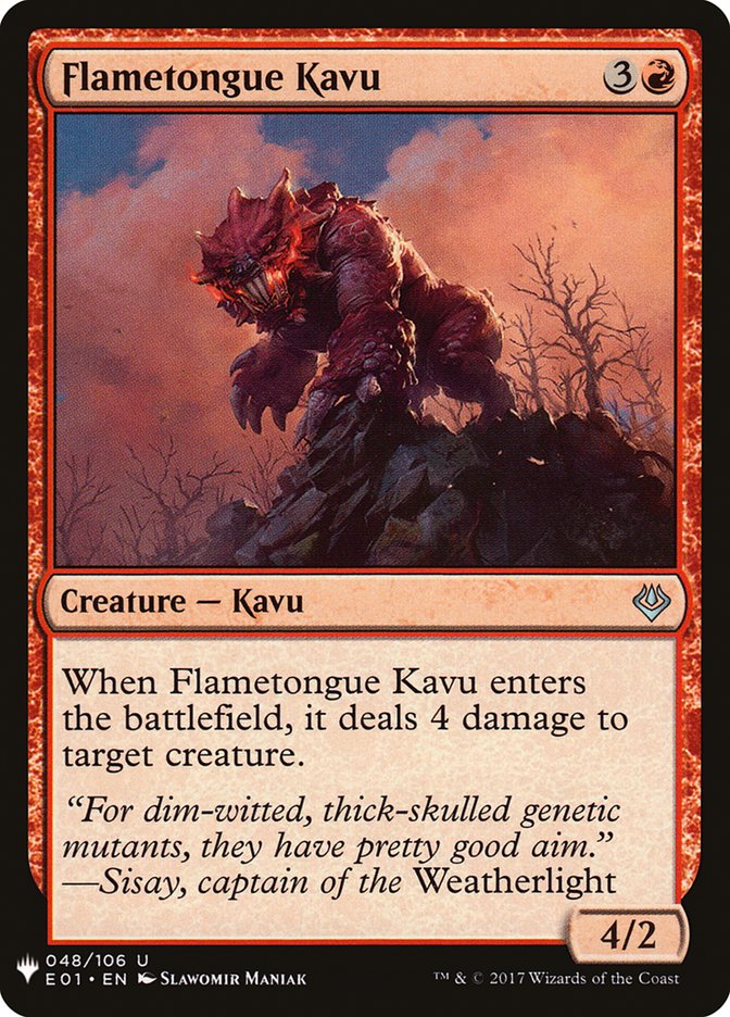 Flametongue Kavu [Mystery Booster] (MB1 932)