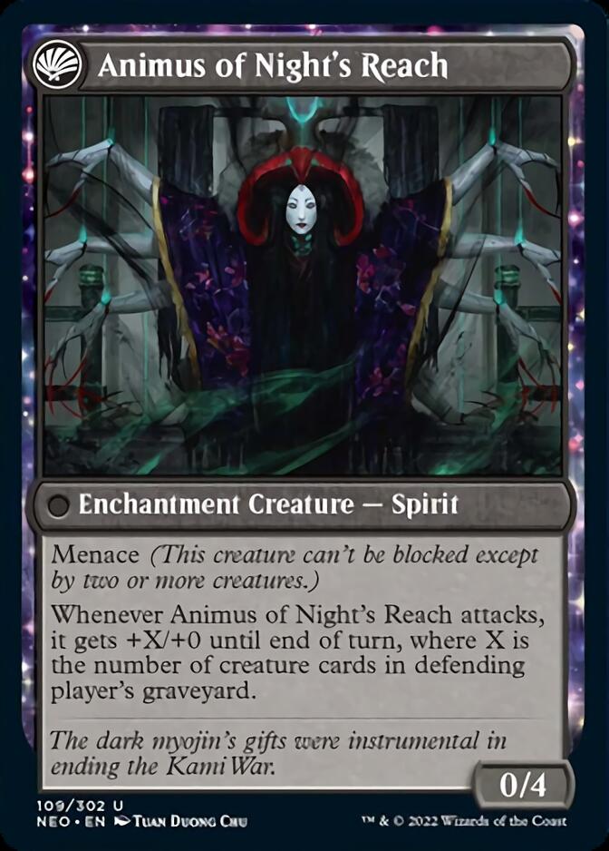 The Long Reach of Night // Animus of Night's Reach [Kamigawa: Neon Dynasty] (NEO 109)