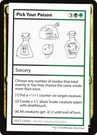 Pick Your Poison (2021 Edition) [Mystery Booster Playtest Cards] (CMB1 97)